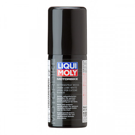Curatare si intretinere lant moto - Spray Alb Liqui Moly Ungere Lant Motorbike
