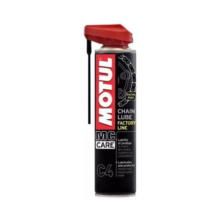 Curatare si intretinere lant moto - Spray Motul Lubrifiere Lant Factory Line C4 400 ML