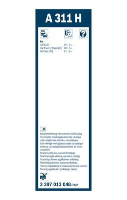Stergator luneta BOSCH AeroTwin Rear A311H 3397013048, lungime 300 mm, fara carcasa [2]