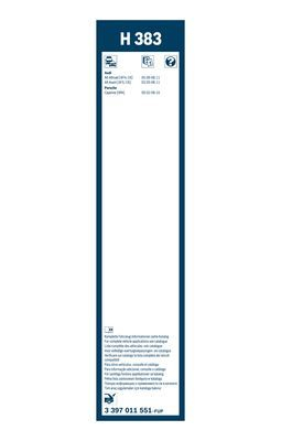 Stergator luneta BOSCH Twin Rear H383 3397011551, lungime 380 mm, standard [2]