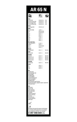 Stergator parbriz BOSCH AeroTwin Retro AR65N 3397008844, lungime 650 mm, fara carcasa [2]