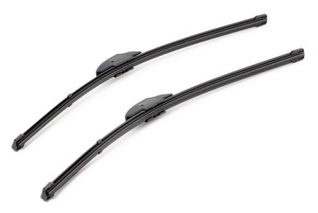 Accesorii auto - Set stergatoare parbriz VALEO SILENCIO X.TRM FLAT BLADE SET 574466, lungime 550 mm, fara carcasa, cu spoiler