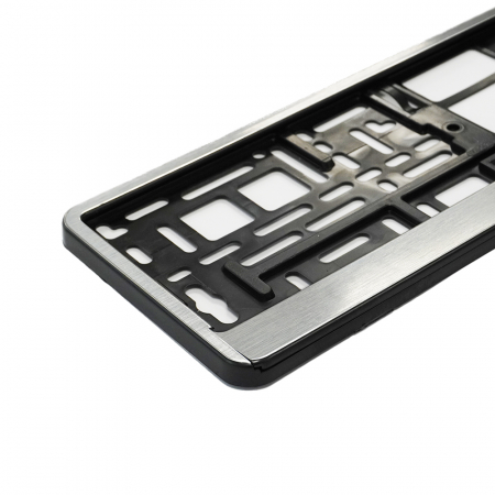 Suport Numar Inmatriculare Mega Drive Chrome Brush 1 Buc [2]