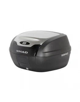 Moto/Atv - Top case SHAD SH40 alu look - Negru/Aluminiu