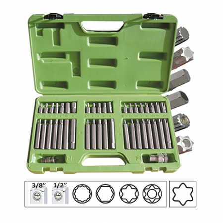 Scule si echipamente - Trusa Speciala Cu 40 Capete Surubelnita Pentru Suruburi Torx 12-6 Fete Jbm