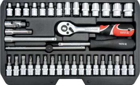 Scule si echipamente - Trusa Tubulare+Antrenor, 38 Buc, 1/4", Cr-V