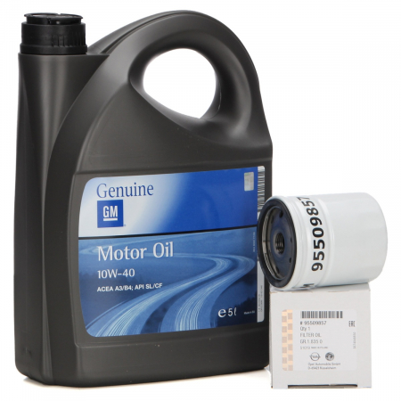 Pachete revizie - Ulei Motor Opel 10W-40 5L 93165216 + Filtru Ulei Oe Opel 95509857