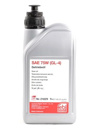Uleiuri si Lichide Auto - Ulei pentru cutie viteze manuala FEBI BILSTEIN 75W GL-4 21829, volum 1 litru, galben