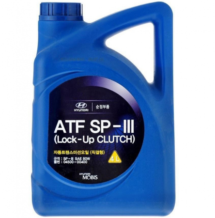 Uleiuri si Lichide Auto - Ulei transmisie automata cu 4/5 trepte HYUNDAI ATF SP-III 04500-00400 80W, volum 4 litri, sintetic