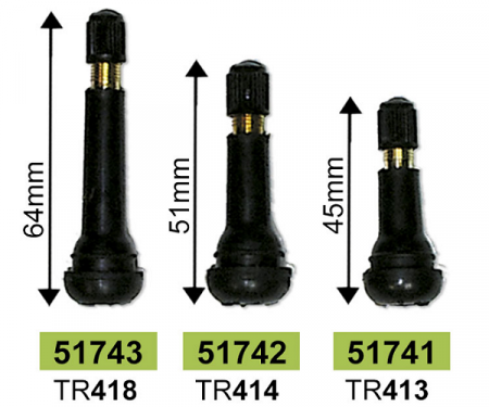 Scule si echipamente - Valve Pentru Anvelope Tr413 45 Mm Set 100 Buc Jbm