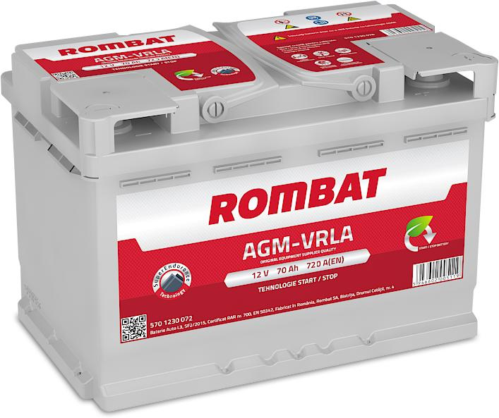 ACUMULATOR AUTO ROMBAT AGM-VRLA 12V 70AH 720A(EN) START/STOP [1]
