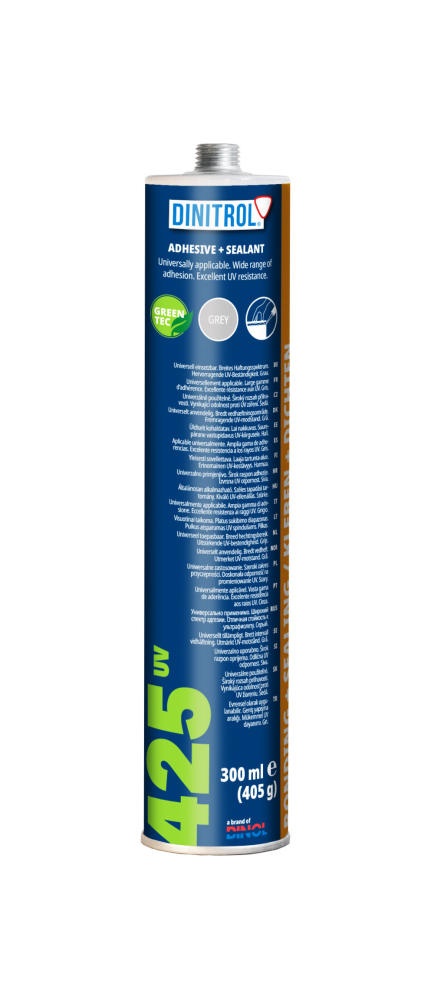 Adeziv-Etanșant Poliuretanic Universal DINITROL 425 UV - Negru/Alb/Gri, 300 ml [1]
