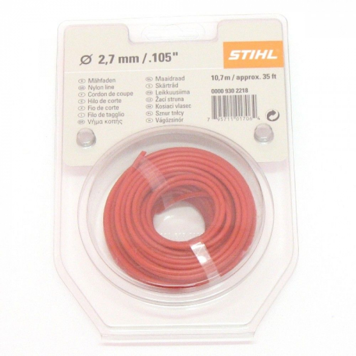 Fir nylon rotund STIHL 2.7mm x 9m Rosu [1]