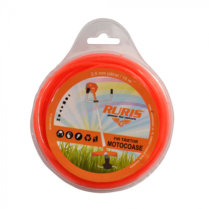 Fir trimmer 2.4 mm (pătrat) 15 m [1]
