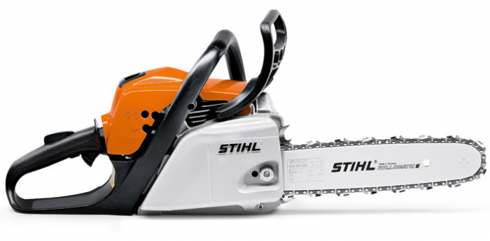 STIHL MS 211 Kényelmes kezelhetőségű, kézre álló benzines láncfűrész, teljesítmény: 2,3 LE, lökettérfogat 35,2 cc,vágáshossz 35 cm [2]
