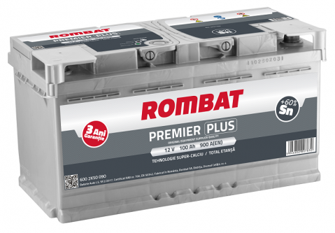 Acumulatoare - ACUMULATOR AUTO ROMBAT PREMIER PLUS 100AH 900A(EN)