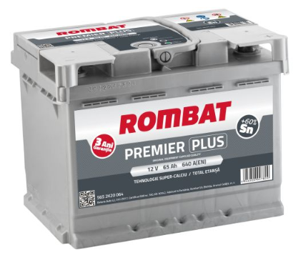 Acumulatoare - ACUMULATOR AUTO ROMBAT PREMIER PLUS 65AH 640A(EN)