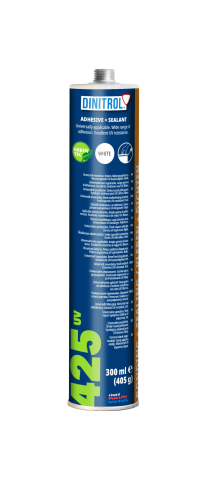 Reparații Profesionale și Restaurare - Adeziv-Etanșant Poliuretanic Universal DINITROL 425 UV - Negru/Alb/Gri, 300 ml