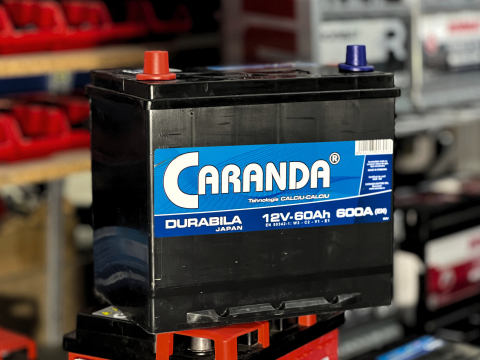 Acumulatoare auto - Baterie auto CARANDA DURABILA JAPAN 12V 60Ah 600A – borna pozitivă stânga, fără întreținere