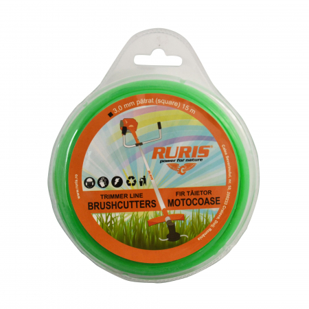 Accesorii motocoase - Fir trimmer 3 mm (pătrat) 15 m