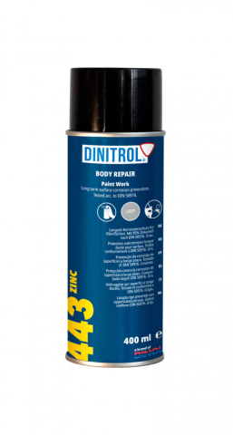 Reparații și Protecție Caroserie - Spray Zinc DINITROL 443 (95% Zinc Pur) - 400 ml, Gri