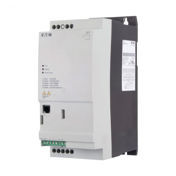 DE11-345D0FN-N20N, convertizor de frecventa, 2.2 kW, 5 A, 3 x 400V AC, 3 x 380÷480V AC, 0÷10V, IN: 4, 0÷300Hz, IP20 [1]