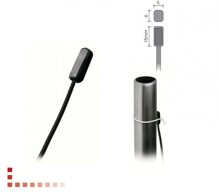 NTC-S15x6/1,5M, Cauciuc termoplastic 10 K , L: 15mm Ø6mm cu teșitură Sârmă de cauciuc termoplastic 1,5m. [1]