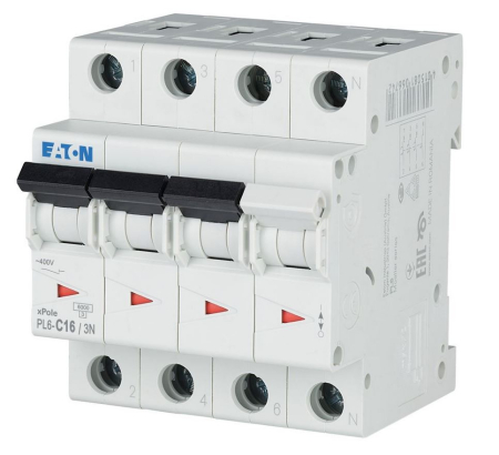 Seria PL6 - 106910, PL6-C16/3N, siguranta automata, 230/400VAC; Inom: 16A; Poli: 3+N; 6kA