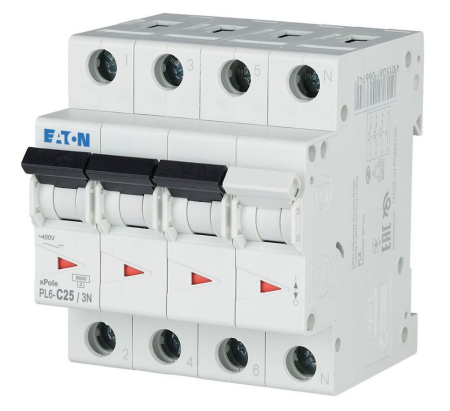 Seria PL6 - 106912, PL6-C25/3N, siguranta automata, 230/400VAC; Inom: 25A; Poli: 3+N; 6kA