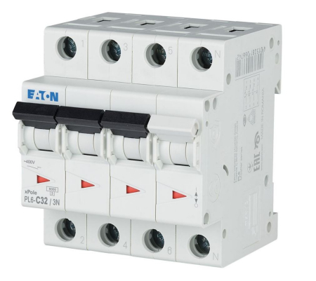 Seria PL6 - 106913, PL6-C32/3N, siguranta automata, 230/400VAC; Inom: 32A; Poli: 3+N; 6kA