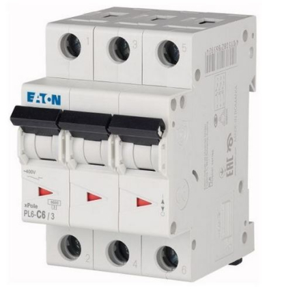 Seria PL6 - 286598, PL6-C6/3, siguranta automata, 230/400VAC; Inom: 6A; Poli: 3; 6kA