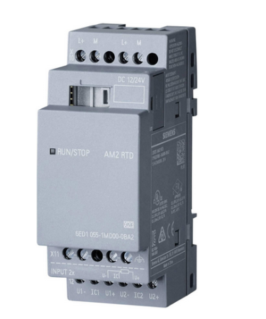 SIMATIC Industrial - 6ED1055-1MA00-0BA2, Modul de extensie, 12/24 V CC, 2 AI, 0-10 V sau 0/4-20 mA pentru LOGO! 8