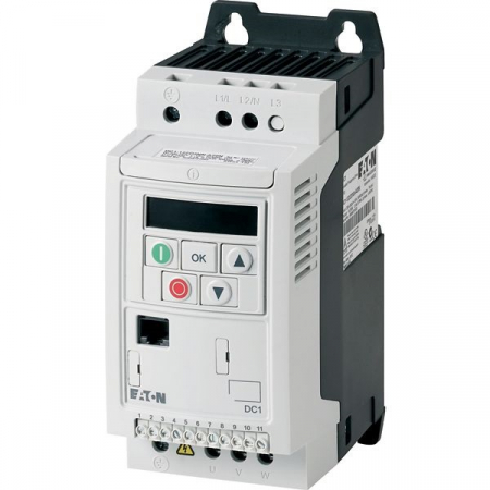 Actionari - DC1-342D2FN-A20CE1, convertizor frecventa, In: 3x400VAC, Out: 3x400VAC, 0.75 kW, 2.2 A, IP20, RFI filtru, PCB protejat