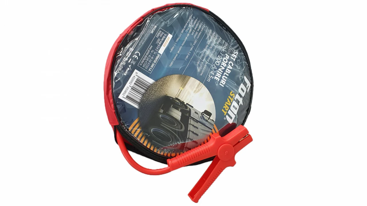 cabluri lungi de pornire foton ,1200A, 4.5m, profesionale, in gentuta cu fermoar [4]