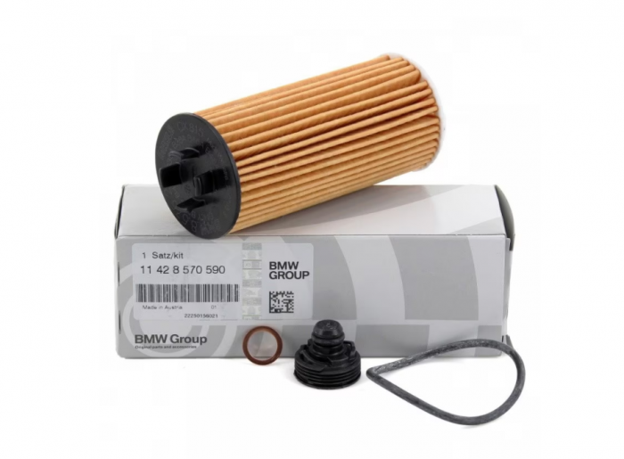 Pachet Revizie, 5 Buc, Ulei motor Bmw Twin Power Turbo 5W-30 1L, Filtru Ulei Bmw, 83212465849, 11428570590 [3]