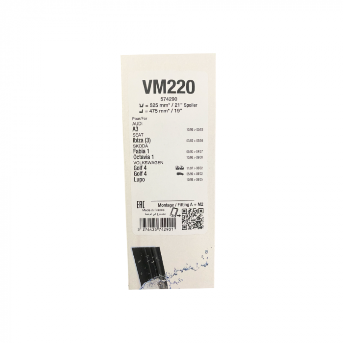 set 2 stergatoare valeo silencio, 52.5 cm, 47.5 cm pentru audi A3, fiat stilo, seat arosa, cordoba, ibiza III, leon, toledo II, skoda fabia I, vw golf, lupo, 574290 [3]