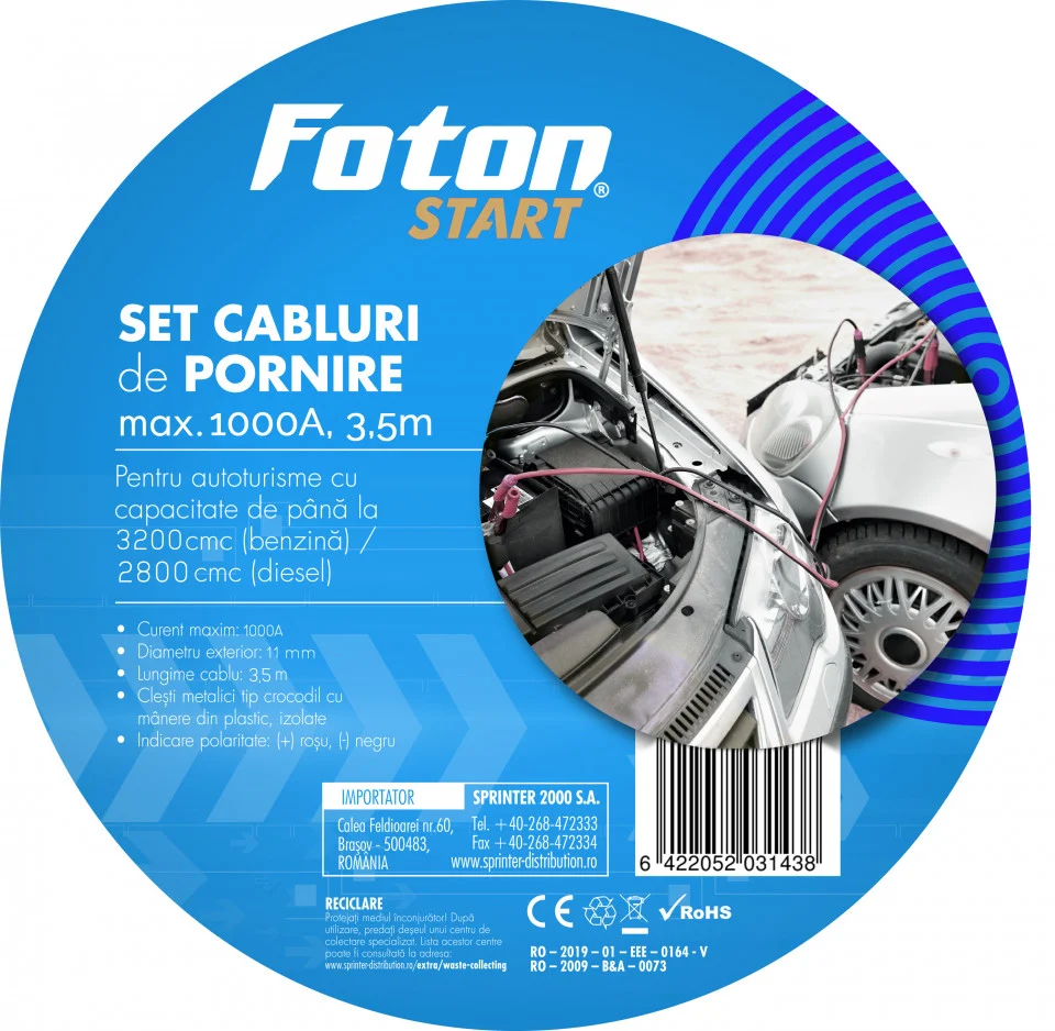 set cabluri pornire auto foton, 1000A , 3.5 m [5]