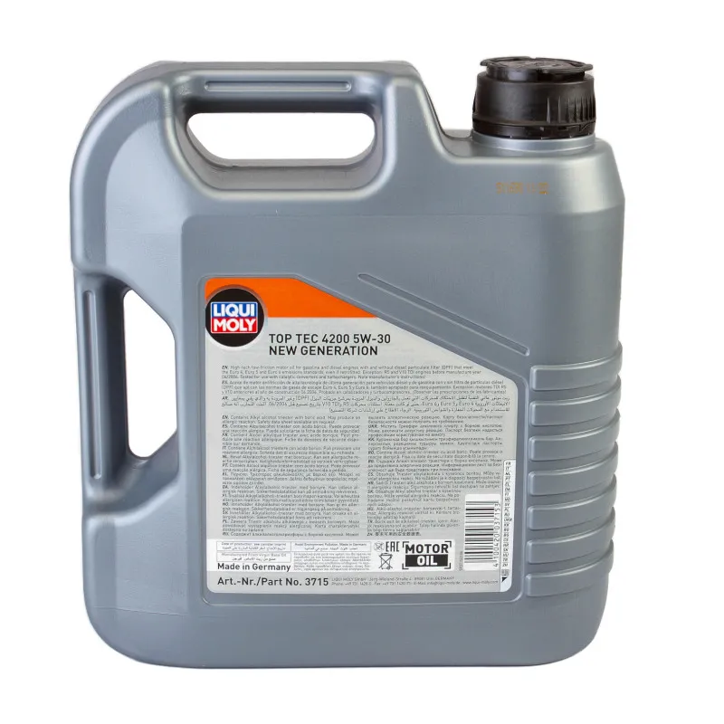 Set, Ulei motor Liqui Moly Top Tec 4200 5W30 4L, Laveta din Microfibra, Profesionala, 30x30 cm, 1 pereche manusi [3]