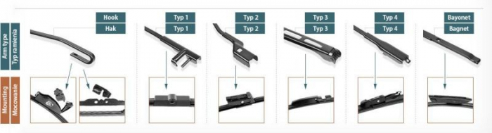 Stergator Valeo, First Multiconnection, pentru parbriz, 55 cm, prindere cu adaptoare [4]