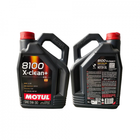 Pachet Motul, Ulei Motul, 8100X-CLEAN 5W30 5L, Aditiv, spalare motor, 300ml, Ulei Motul, 8100X-CLEAN 5W30 1L, Husa pentru bidon [1]