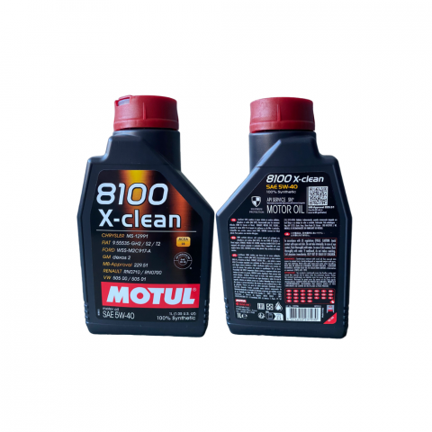Pachet Motul, Ulei Motul, 8100X-CLEAN 5W40 5L, Aditiv, spalare motor, 300ml, Ulei Motul, 8100X-CLEAN 5W40 1L, Husa pentru bidon [2]