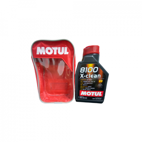 Pachet Motul, Ulei Motul, 8100X-CLEAN 5W40 5L, Aditiv, spalare motor, 300ml, Ulei Motul, 8100X-CLEAN 5W40 1L, Husa pentru bidon [4]