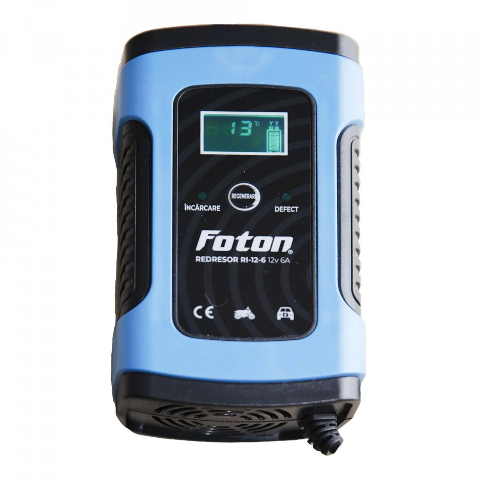 redresor auto inteligent foton RI-12-6 ,functie regenerare/desulfatare,12V/6A