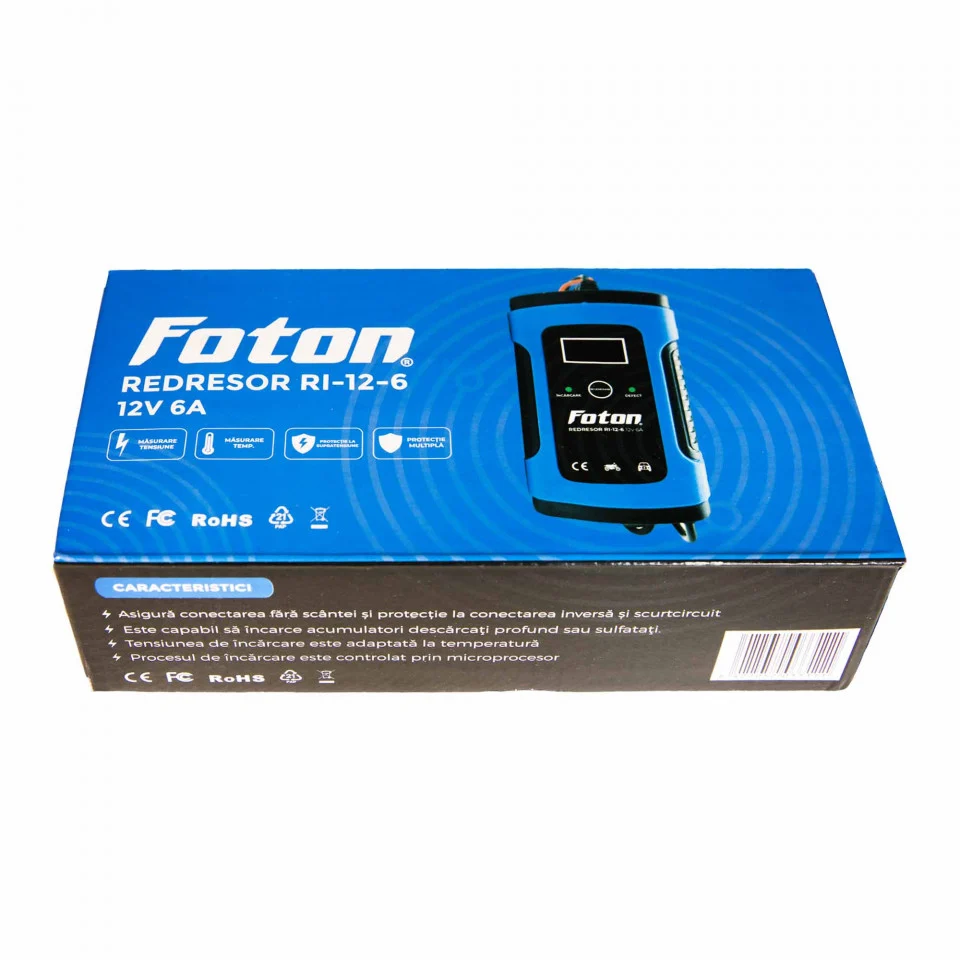 redresor auto inteligent foton RI-12-6 ,functie regenerare/desulfatare,12V/6A [2]