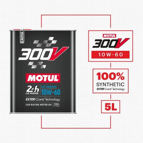 Ulei motor, Motul 300V, 10W60, 5L, 110865 [1]