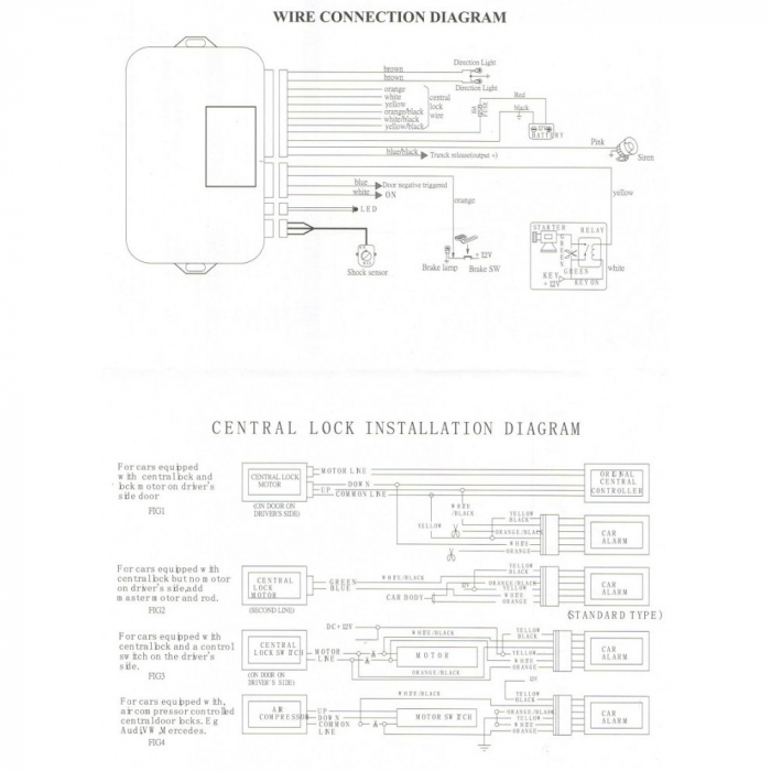Alarma auto K606 cu 2 telecomenzi [1]