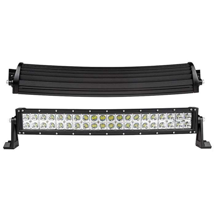 Bara LED Curbata 120W/12V-24V, 10200 Lumeni, 22"/57 cm, Combo Beam 12/60 Grade + Cablaj cu Releu si Buton on/off [1]