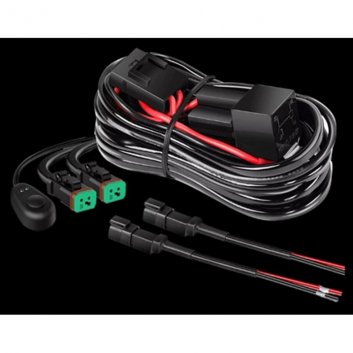 Cablaj cu buton si releu 24V pentru 2 proiectoare led/led bar pana la 288W - CAB04 [2]