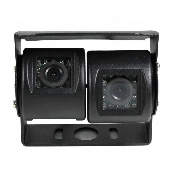 Camera marsarier dubla, reglabila 12V - 24V pentru Camioane, Autocare, Bus-uri [2]