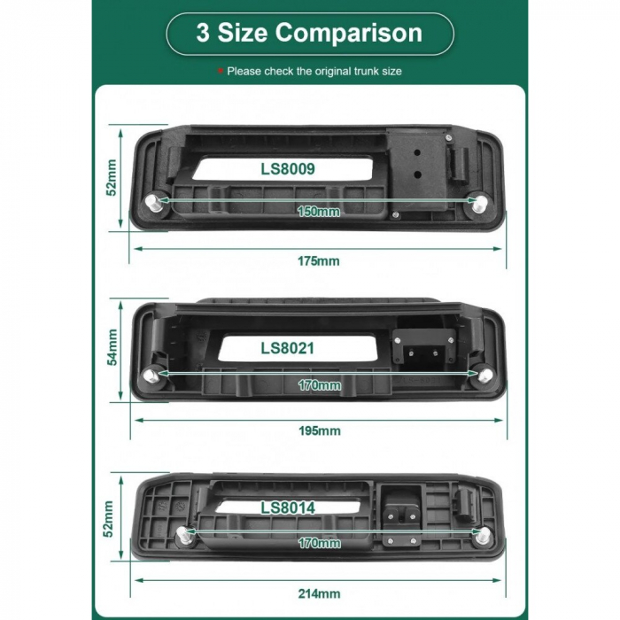 Camera marsarier HD, unghi 170 grade, cu StarLight Night Vision pentru Mercedes A-Class, GLA, GLC, GLE, ML W166, Vito Viano W447 - FA948 / LS8014 [3]